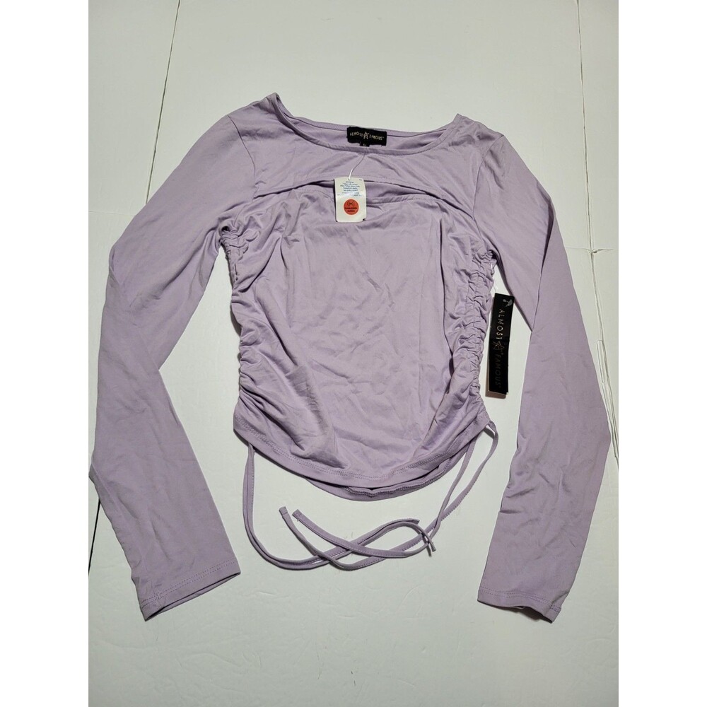 (#L4) Almost Famous Women's Lavender Purple Long Sleeve Shirt Size Medium